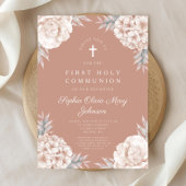 Floral Peonies Cross Godsdienst Kaart