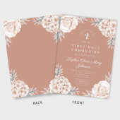 Floral Peonies Cross Godsdienst Kaart