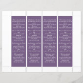 Floral Peony Butterfly Funeral Bladwijzer Sjabloon (Achterkant)