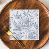 Floral Periwinkle Elegant Blue Wedding Servet