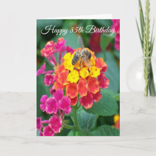 Floral Personalised 85th Birthday Kaart