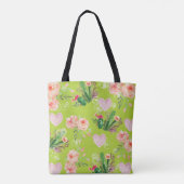 Floral Personalized Cactus Chic Draagtas (Achterkant)