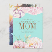 Floral Personalized Moederdag Kaart (Voorkant / Achterkant)