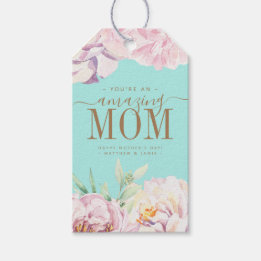 Floral Personalized Moederdag Kaart Cadeaulabel