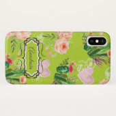 Floral Personalized pastel Green Cactus Case-Mate iPhone Case (Achterkant (horizontaal))