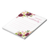 Floral Personalized | Van de bureau van de blocnot Notitieblok (Gedraaid)