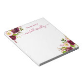 Floral Personalized | Van de bureau van de blocnot Notitieblok (Schuin)
