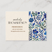 Floral Personalized Visitekaartje (Voorkant)