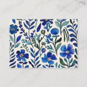 Floral Personalized Visitekaartje (Achterkant)