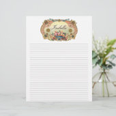  Floral Personelated Lined Letterhead (Staand voorkant)