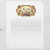  Floral Personelated Lined Letterhead (Voorkant / Achterkant)
