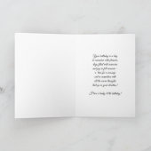 Floral Personnalisé 80e carte d'anniversaire (Intérieur)