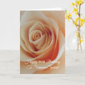 Floral Personnalisé 80e carte d'anniversaire (Fleur jaune)