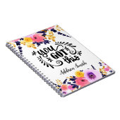 Floral Personnalisé Carnet "You got this" (Côté Droit)