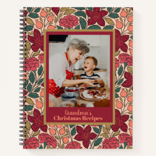 Floral Personnalisé Photo recettes de Noël livre