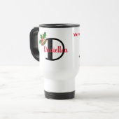 Floral Personnalisé Voyage de Noël Mug (Devant gauche)