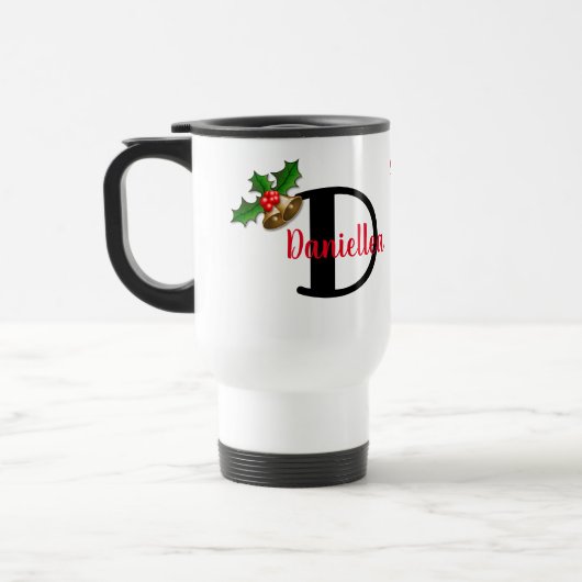 Floral Personnalisé Voyage de Noël Mug (Gauche)