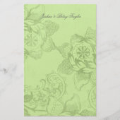 Floral Persoonlijk Dank u Stationery Briefpapier (Voorkant)