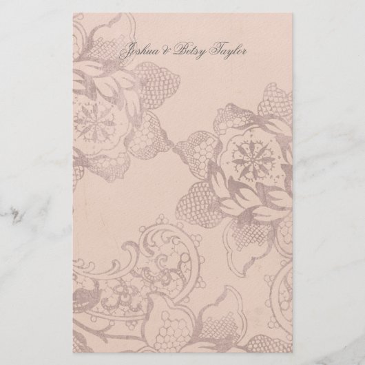 Floral Persoonlijk Dank u Stationery Briefpapier (Voorkant)