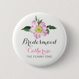 Floral Persoonlijke BridesMaid knoop Ronde Button 5,7 Cm