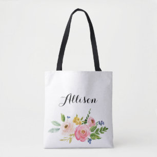 Floral Persoonlijke Canvas tas