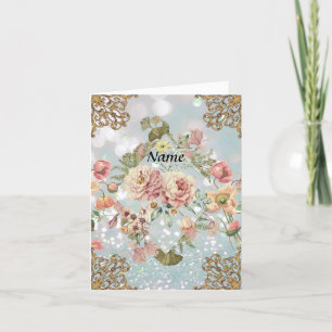 Floral Persoonlijke Hartelijk dank Bedankkaart