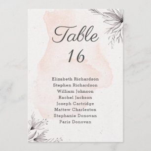 Floral perzikgrijs romantisch huwelijkszitje programma