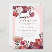 Floral Petals & Prosecco Invitation de la douche n (Devant)