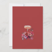 Floral Petals & Prosecco Invitation de la douche n (Dos)