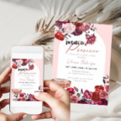 Floral Petals & Prosecco Invitation de la douche n