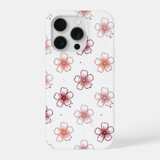floral phone case iPhone 15 pro hoesje