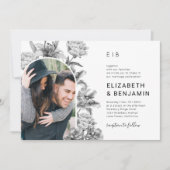  Floral Photo Arch Wedding Invitation Kaart (Voorkant)