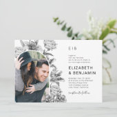  Floral Photo Arch Wedding Invitation Kaart (Staand voorkant)