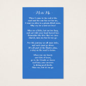 Floral Photo carte de prière commémorative Funérai (Dos)