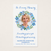 Floral Photo carte de prière commémorative Funérai (Devant)