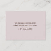 Floral Photo Carte de visite (Dos)