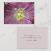 Floral Photo Carte de visite (Devant / Derrière)