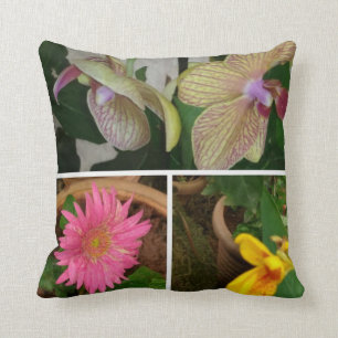 Floral Photo Collage Coussin