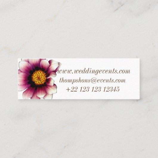 Floral Photo, Floral Visitekaartjes (Achterkant)