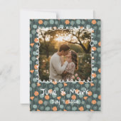 Floral Photo Frame Engagement Party Invitation  (Devant)