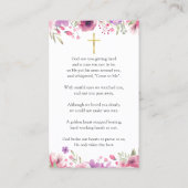 Floral Photo Funérailles Cartes de prières commémo (Dos)