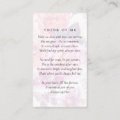 Floral Photo Funeral Carte de prière commémorative (Dos)