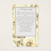 Floral Photo Funeral Carte Poem Memorial (Dos)