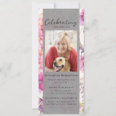 Floral Photo Funeral Digitale Uitnodiging (Voorkant)