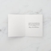 Floral Photo Funeral Memorial Merci Carte de note (Intérieur)