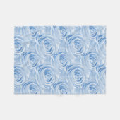 Floral Photo Light Blue Roos Wallpaper Pattern Fleece Deken (Voorkant (Horizontaal))