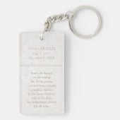 Floral Photo lijst Quote aangepast Memorial Sleute Sleutelhanger (achterkant)
