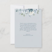 Floral Photo Mariage Carte de remerciements (Dos)