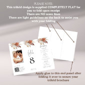 Floral Photo QR Triple Mariage Menu Table No