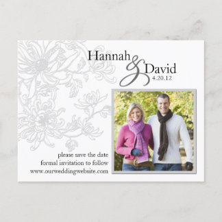 Floral Photo Save the Date Briefkaart